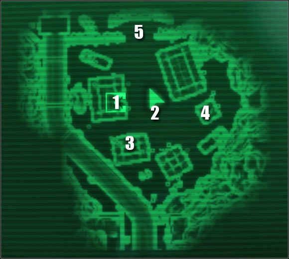 Oznaczenia na mapie: 1 - namiot centrum dowodzenia - Symulacja - Quest 3 (cz.2) | Operation Anchorage Fallout 3 - Fallout 3 - poradnik do gry