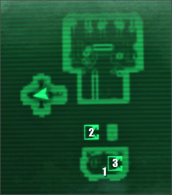 Oznaczenia na mapie: 1 - urządzenie do konstruowania unikalnych przedmiotów - Epilog - Opuszczenie statku obcych | Mothership Zeta | Fallout 3 - Fallout 3 - poradnik do gry