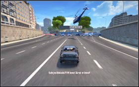 Po przejechaniu przez zwężenie drogowe na rozgałęzieniu wybierz drogę prosto - Frantic | Fabuła | Wheelman - Wheelman - poradnik do gry
