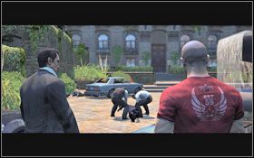 Gdy szczęśliwie przejmiesz stery limuzyny, wróć do posiadłości , gdzie spotkasz się także z Paulem - Stój i dostarcz | Fabuła | Wheelman - Wheelman - poradnik do gry