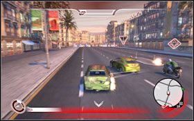 Czym prędzej wsiądź do któregokolwiek pojazdu - najlepiej dość wytrzymałego, choć i tak będziesz musiał zmieniać go dość często - i rusz w pościg za przywódcą gangu - Równowaga sił - Walka z Chulos | Fabuła | Wheelman - Wheelman - poradnik do gry