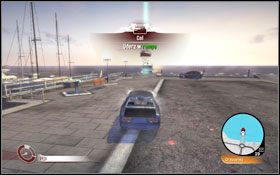 Ukaże się filmik prezentujący Gallo wbiegającego na łódź #1 - Znajdź Gallo | Fabuła | Wheelman - Wheelman - poradnik do gry