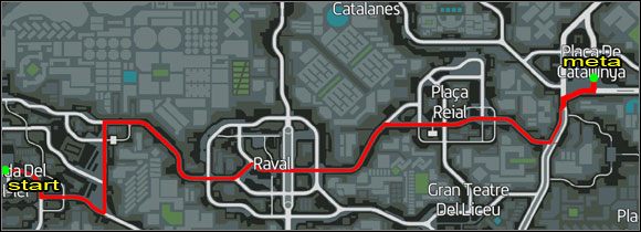 Proponowana trasa. - Taksówka (1-5) | Misje poboczne | Wheelman - Wheelman - poradnik do gry