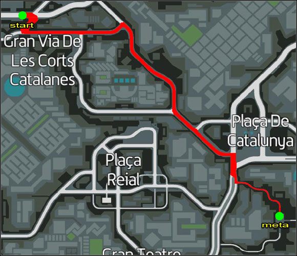 Proponowana trasa. - Taksówka (1-5) | Misje poboczne | Wheelman - Wheelman - poradnik do gry