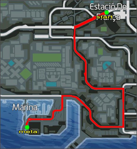 Proponowana trasa. - Taksówka (6-10) | Misje poboczne | Wheelman - Wheelman - poradnik do gry