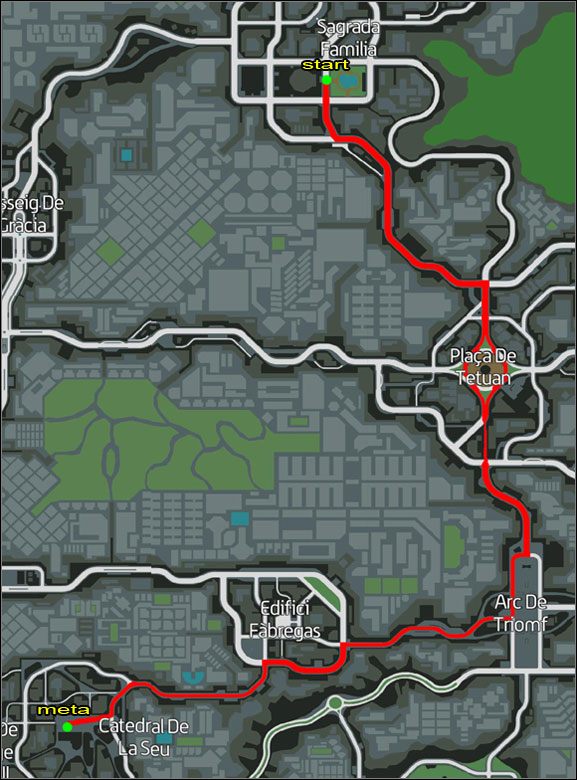 Proponowana trasa. - Taksówka (6-10) | Misje poboczne | Wheelman - Wheelman - poradnik do gry