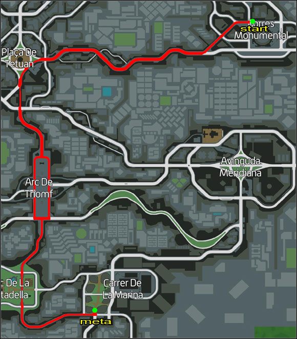 Proponowana trasa. - Taksówka (11-15) | Misje poboczne | Wheelman - Wheelman - poradnik do gry