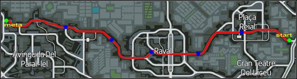 Trasa wyścigu. - Uliczny pojedynek (6-10) | Misje poboczne | Wheelman - Wheelman - poradnik do gry