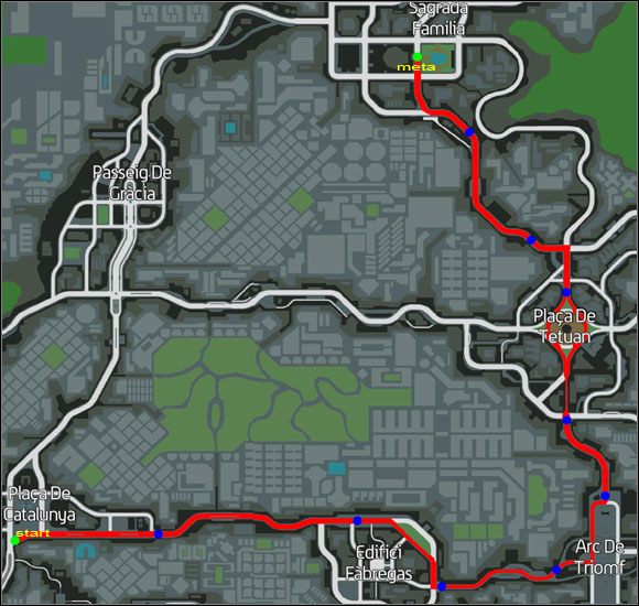 Trasa wyścigu. - Uliczny pojedynek (6-10) | Misje poboczne | Wheelman - Wheelman - poradnik do gry