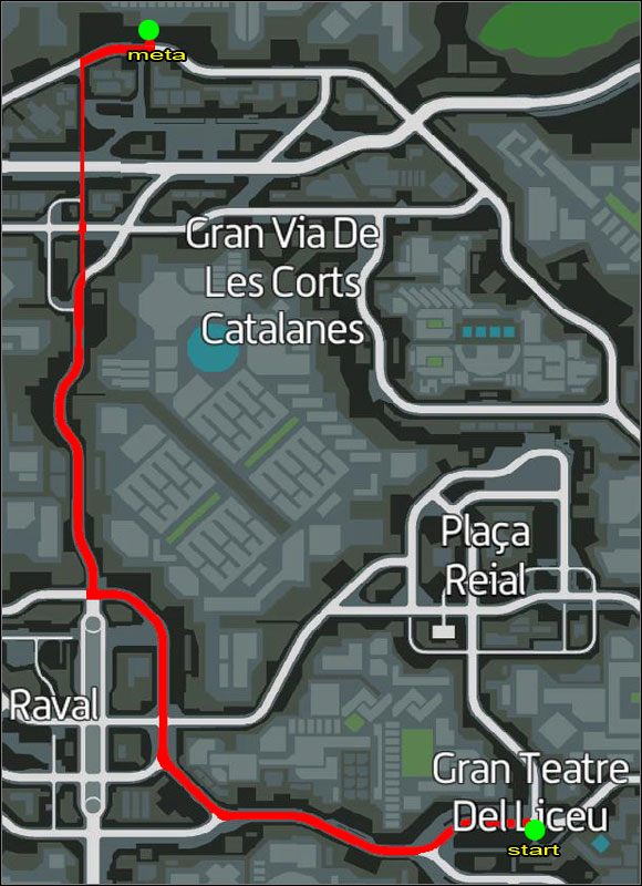 Proponowana trasa. - Ścigany (1-5) | Misje poboczne | Wheelman - Wheelman - poradnik do gry