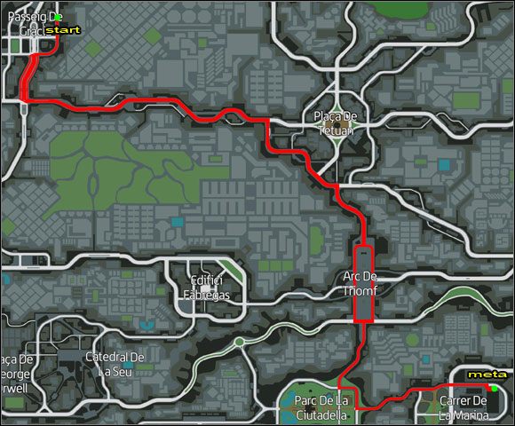 Proponowana trasa. - Ścigany (1-5) | Misje poboczne | Wheelman - Wheelman - poradnik do gry
