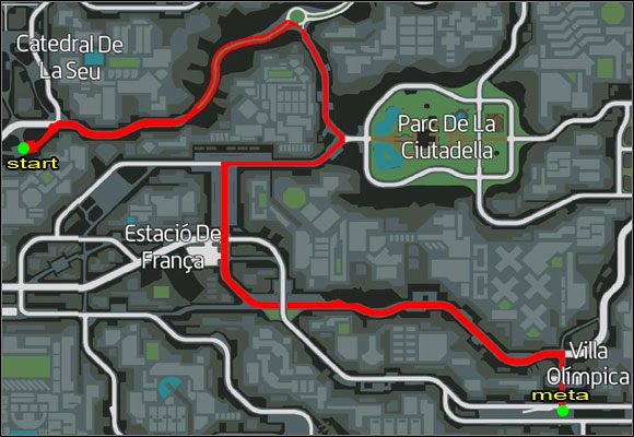 Proponowana trasa. - Ścigany (6-10) | Misje poboczne | Wheelman - Wheelman - poradnik do gry