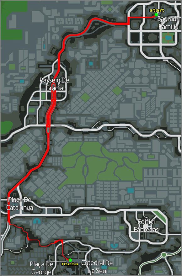 Proponowana trasa. - Ścigany (6-10) | Misje poboczne | Wheelman - Wheelman - poradnik do gry