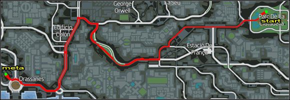 Proponowana trasa. - Ścigany (11-15) | Misje poboczne | Wheelman - Wheelman - poradnik do gry