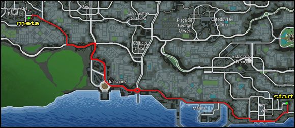 Proponowana trasa. - Ścigany (11-15) | Misje poboczne | Wheelman - Wheelman - poradnik do gry