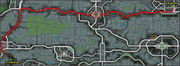 Proponowana trasa. - Ścigany (11-15) | Misje poboczne | Wheelman - Wheelman - poradnik do gry