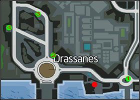 Lokalizacja teczek oraz miejsca zrzutu. - Gorący towar (6-10) | Misje poboczne | Wheelman - Wheelman - poradnik do gry