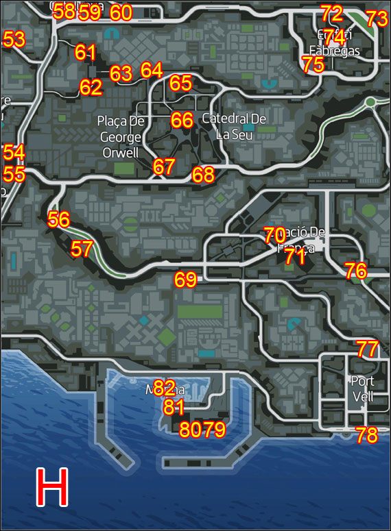 1 - Mapa H | Posągi Kotów | Wheelman - Wheelman - poradnik do gry