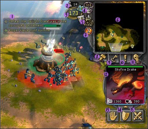 1 - opis aktualnych celów misji (w PvE) - Interfejs podczas walki | BattleForge - BattleForge - poradnik do gry