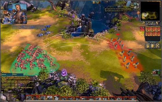 Dalej uśmiercasz dwóch Twilight Brute i stawiasz Monument z Orbem Ognia, klikając na przeznaczone do tego miejsce, a następnie wybierając kulę w kolorze czerwonym - [Przykładowy scenariusz] Encounters with Twilight cz.1 | BattleForge - BattleForge - poradnik do gry