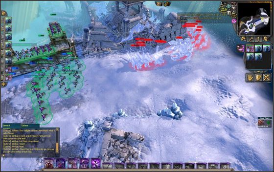 Po kilku niezbyt wielkich atakach nadejdzie cała horda przeciwników, jednak wydająca Ci rozkazy Skylordka Viridya użyje swojej mocy i zamrozi ich na długi okres - wystarczająco długi, by uśmiercić (prawie) wszystkich - [Przykładowy scenariusz] The Soultree cz.1 | BattleForge - BattleForge - poradnik do gry