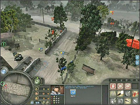 By wydostać się z Villers-Bocage musisz więc ruszyć na zachód by opuścić planszę boczną dróżką (polną) - Misja 2 - Odwrót z Vilers-Bocage (cz.2) - As Tygrysów - Company of Heroes: Chwała Bohaterom - poradnik do gry