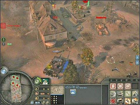 Angielską piechotę w budynkach niszcz pociskami odłamkowymi - Misja 3 - Odrodzony as (cz.1) - As Tygrysów - Company of Heroes: Chwała Bohaterom - poradnik do gry