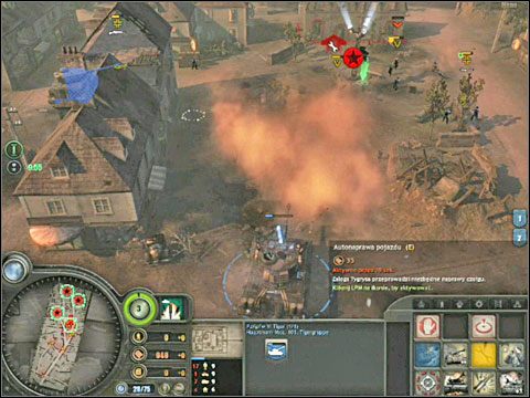 Herbaciarzy wpadli na pomysł zakorkowania ulic miejscowości kilkoma kolejnymi stanowiskami 17-funtowych pepanców, umieszczając je pomiędzy budynkami - Misja 3 - Odrodzony as (cz.1) - As Tygrysów - Company of Heroes: Chwała Bohaterom - poradnik do gry