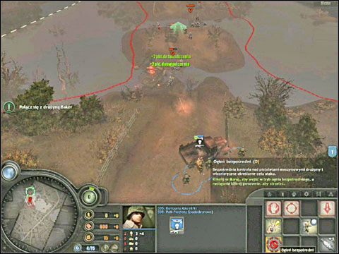 Zbliżywszy się do miejsca, w którym spodziewasz się znaleźć oddział Baker drużyna Able dostanie się pod ogień wrażego CKMu - Misja 1 - Cauquigny - Zrzut na groblę (cz.1) - Grobla - Company of Heroes: Chwała Bohaterom - poradnik do gry