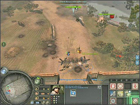 Oczywiście nie zapominaj o zamienianiu zdobytych punktów dowodzenia na kolejne ulepszenia dla twoich drużyn - Misja 1 - Cauquigny - Zrzut na groblę (cz.2) - Grobla - Company of Heroes: Chwała Bohaterom - poradnik do gry