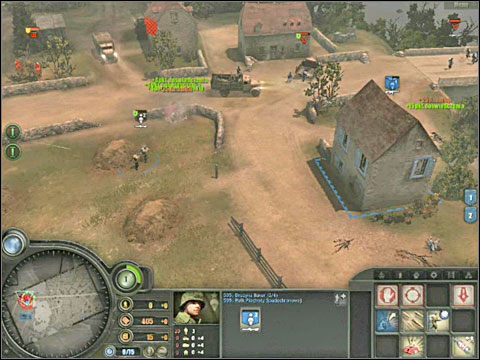 Gdy wykończysz wszystkich wrogów na tym końcu mostu groblą przybiegną wspomniani amerykańscy spadochroniarze krzycząc, iż nadciągają pozostali Niemcy - Misja 1 - Cauquigny - Zrzut na groblę (cz.2) - Grobla - Company of Heroes: Chwała Bohaterom - poradnik do gry