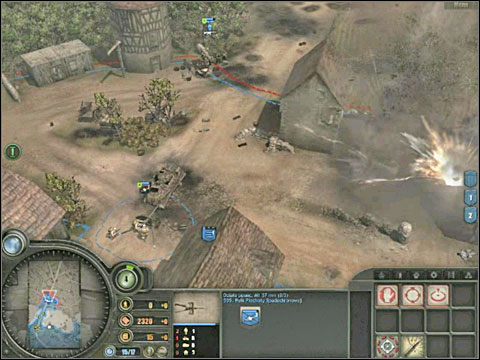 Poza pojazdami wroga wykańczaj także jego piechotę, którą pewnie spróbuje zająć pozycje w pobliskich budynkach - Misja 2 - Bitwa o Cauquigny (cz.2) - Grobla - Company of Heroes: Chwała Bohaterom - poradnik do gry