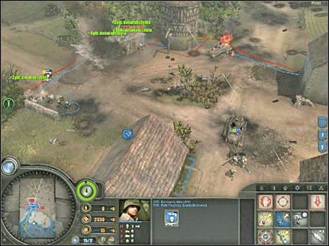 Na prawym skrzydle Szkopy również zainstalują się w chałupie położonej na uboczu - jedna z drużyn amerykańskich 