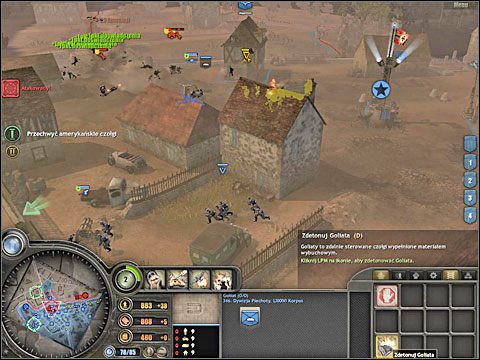 Następnie będziesz musiał przechwycić amerykańskie czołgi , które zaatakują na lewym (zachodnim) skrzydle przekraczając znajdujący się tam bród (najpierw oczywiście wróg ostrzela twoje pozycje artylerią) - Misja 3 - Exodus (cz.2) - Bitwa pod Falaise - Company of Heroes: Chwała Bohaterom - poradnik do gry