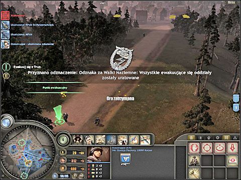 Wtedy można pomyśleć o wycofaniu się z okolicy punktu amunicyjnego na południowym wschodzie z powrotem na południowy brzeg rzeki, na stare pozycje - Misja 3 - Exodus (cz.3) - Bitwa pod Falaise - Company of Heroes: Chwała Bohaterom - poradnik do gry