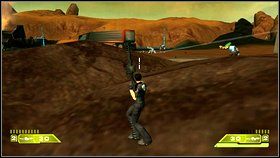 Potem zbiegnij na dół i trzymaj się lewej strony - możesz oczywiście poćwiczyć oko na przeciwnikach - Opis przejścia - część druga - 01 | Advent Rising - Advent Rising - poradnik do gry