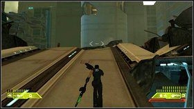 Biegnij na zniszczony most - uważaj na ataki z prawej - Opis przejścia - część druga - 01 | Advent Rising - Advent Rising - poradnik do gry