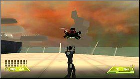 Po wyjeździe na górę ruszaj do przodu, trzymając się lewej strony - Opis przejścia - część druga - 02 | Advent Rising - Advent Rising - poradnik do gry