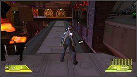 Na górze usuń wrogów, aktywuj panel, przebiegnij po mostku na drugą stronę, usuń dwóch kolejnych przeciwników i użyj znowu windy - Opis przejścia - część trzecia - 01 | Advent Rising - Advent Rising - poradnik do gry