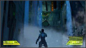 Potem skocz w stronę wodospadu za Tobą - wylądujesz na półce - Opis przejścia - część trzecia - 02 | Advent Rising - Advent Rising - poradnik do gry