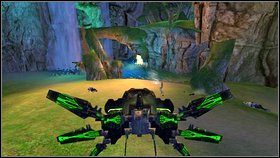 Podleć kawałek do przodu - z prawej strony pojawią się dwa czołgi z obcymi - Opis przejścia - część czwarta - 01 | Advent Rising - Advent Rising - poradnik do gry