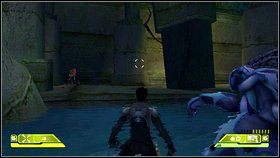 Idź dalej - w sali z figurą włączy się animacja - Opis przejścia - część czwarta - 02 | Advent Rising - Advent Rising - poradnik do gry