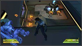 Wejdź na mostek, gdzie masz kilku wrogów - najlepiej ich zrzucić lub wypróbować na nich nową moc - Opis przejścia - część czwarta - 02 | Advent Rising - Advent Rising - poradnik do gry