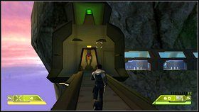 Statek musisz zestrzelić - gdy zabraknie Ci amunicji, pamiętaj o mocy aeon pulse oraz zauważ, że fala odrzuca pociski do statku - Opis przejścia - część czwarta - 02 | Advent Rising - Advent Rising - poradnik do gry