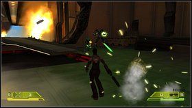 Potem wysiądź z czołgu i idź piechotą do przejścia, które częściowo zawaliło się - Opis przejścia - część piąta - 03 | Advent Rising - Advent Rising - poradnik do gry