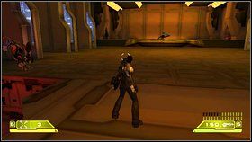 Na lewo od statku znajduje się wejście do hangaru - Opis przejścia - część piąta - 02 | Advent Rising - Advent Rising - poradnik do gry