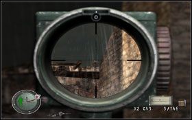 W miejscu oznaczonym poprzez [02] natrafiamy na kolejnego przeciwnika - [Opis przejścia] Karlshorst | Sniper Elite Berlin 1945 - Sniper Elite: Berlin 1945 - poradnik do gry