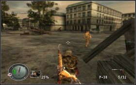 Podnosimy apteczkę oraz amunicję do karabinu i ruszamy przed siebie - [Opis przejścia] Brama Brandenburska | Sniper Elite Berlin 1945 - Sniper Elite: Berlin 1945 - poradnik do gry