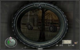 Po kilku chwilach ciężarówki staną w miejscu, a dowódca zbliży się do nich na tyle blisko [1] , że na pewno nie ujdzie z życiem po wysadzeniu pojazdu - [Opis przejścia] Zapobiegnij Przysłaniu Posiłków | Sniper Elite Berlin 1945 - Sniper Elite: Berlin 1945 - poradnik do gry
