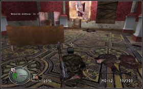 Po lewej stronie Schloss, znajdziemy gniazdo karabinów maszynowych [1] - [Opis przejścia] Schloss | Sniper Elite Berlin 1945 - Sniper Elite: Berlin 1945 - poradnik do gry